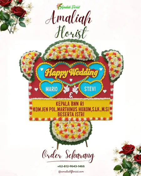 Papan Bunga Pernikahan Terusan Nunyai